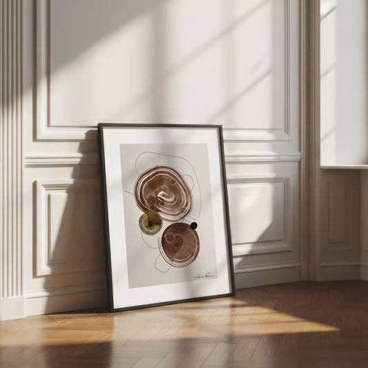 Órbitas de cobre · Enmarcada