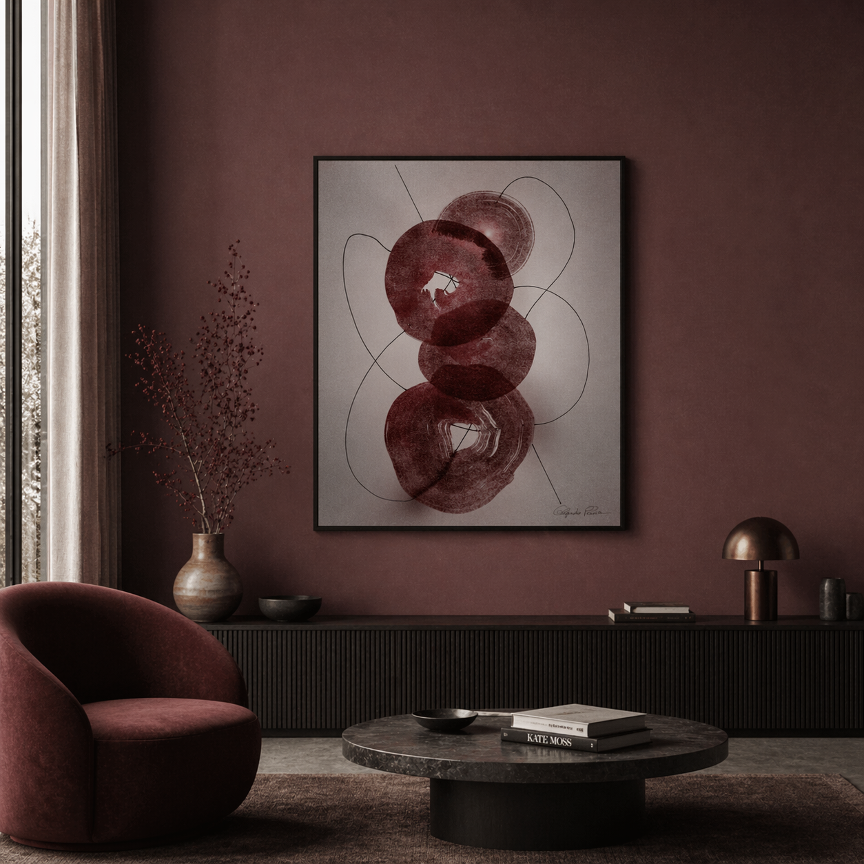 Materia en flor · Enmarcada